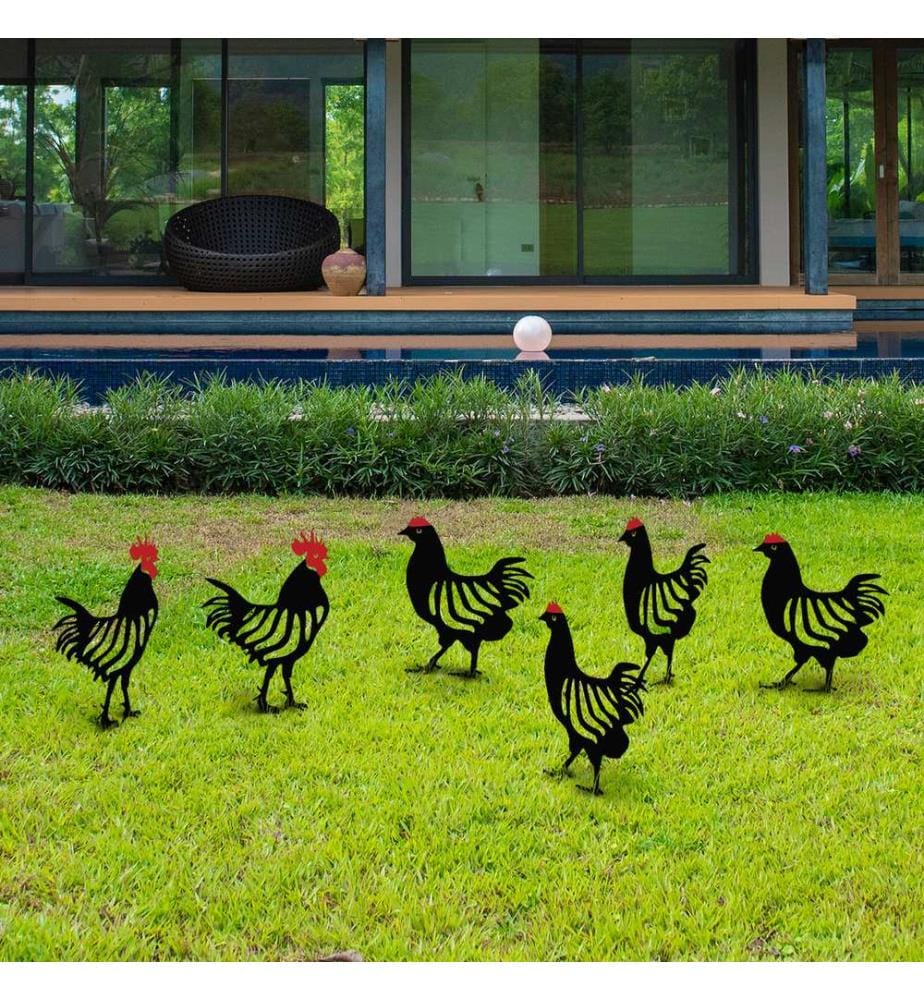 Dekoratives Gartenzubehörset aus Metall - Schwarz