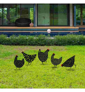 Dekoratives Gartenzubehörset aus Metall - Schwarz