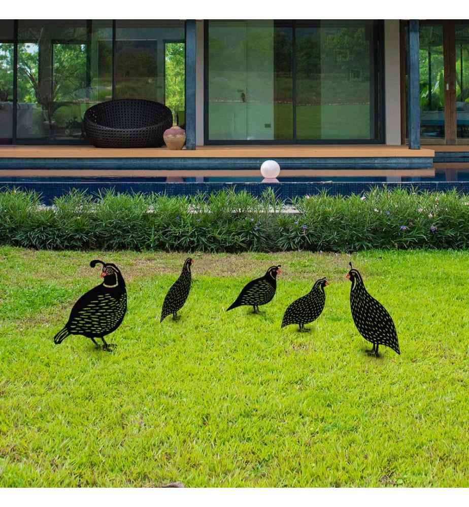 Dekoratives Gartenzubehörset aus Metall - Schwarz