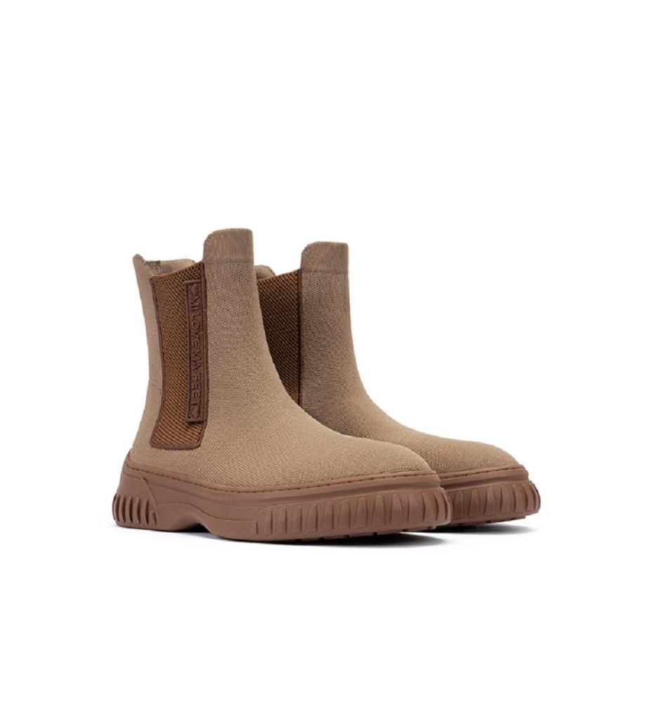Chelsea mesh boots - Moka