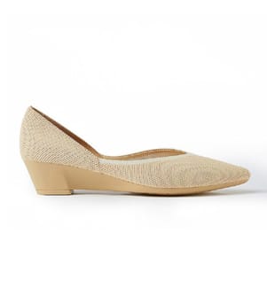 Heart-heeled ballerinas - Beige