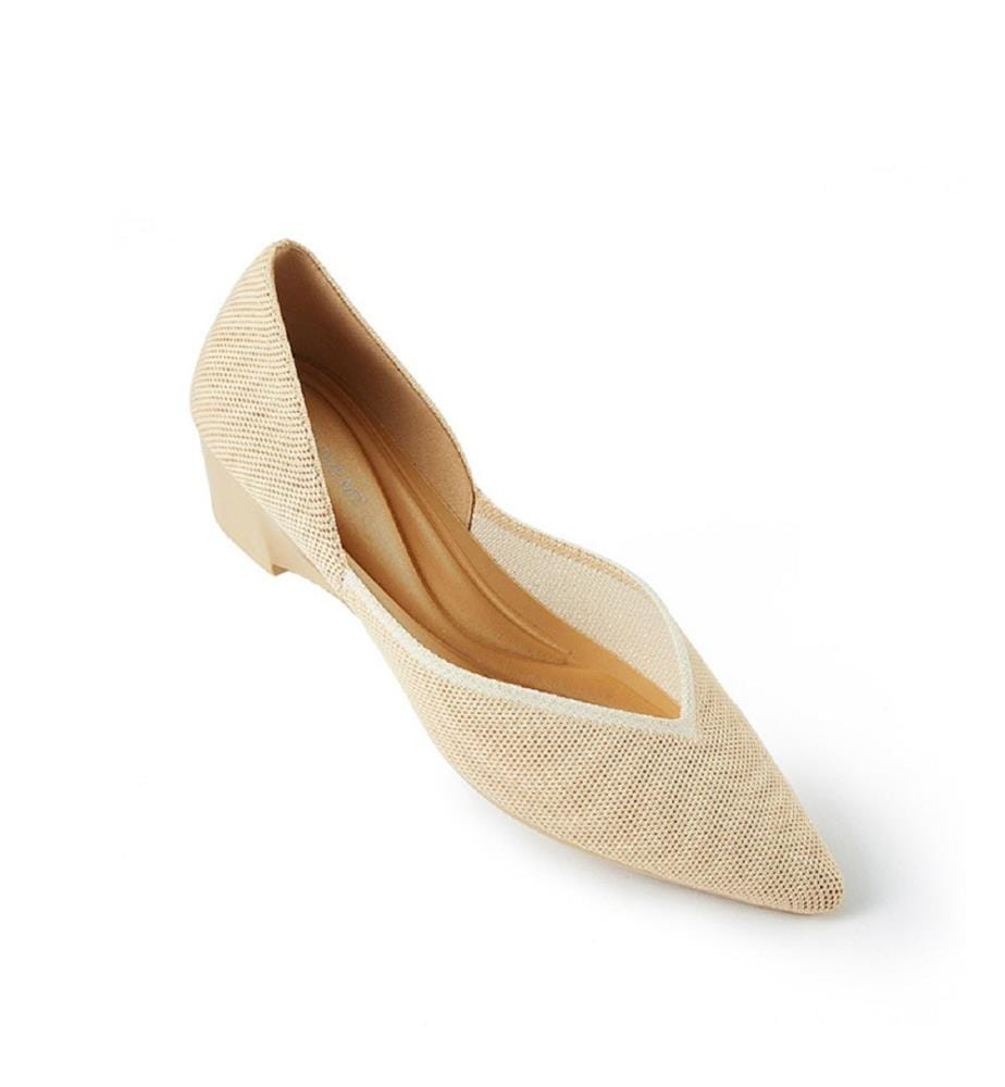 Ballerines à talon coeur - Beige