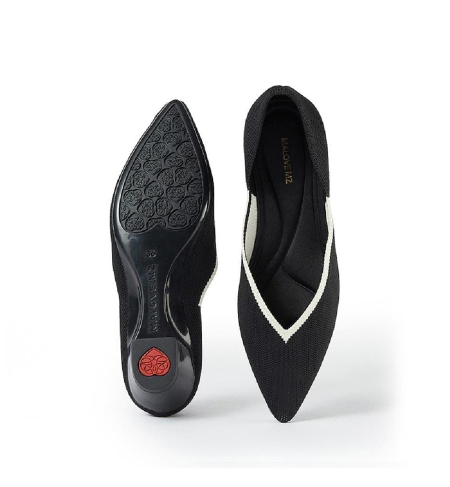 Heart-heeled ballerinas - Black