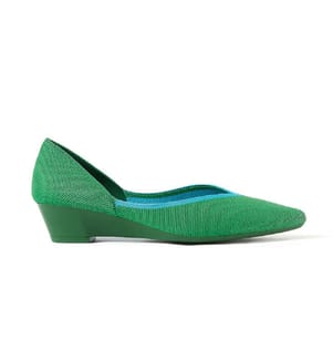 Heart-heeled ballerinas - Green