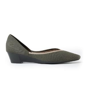 Heart-heeled ballerinas - Olive