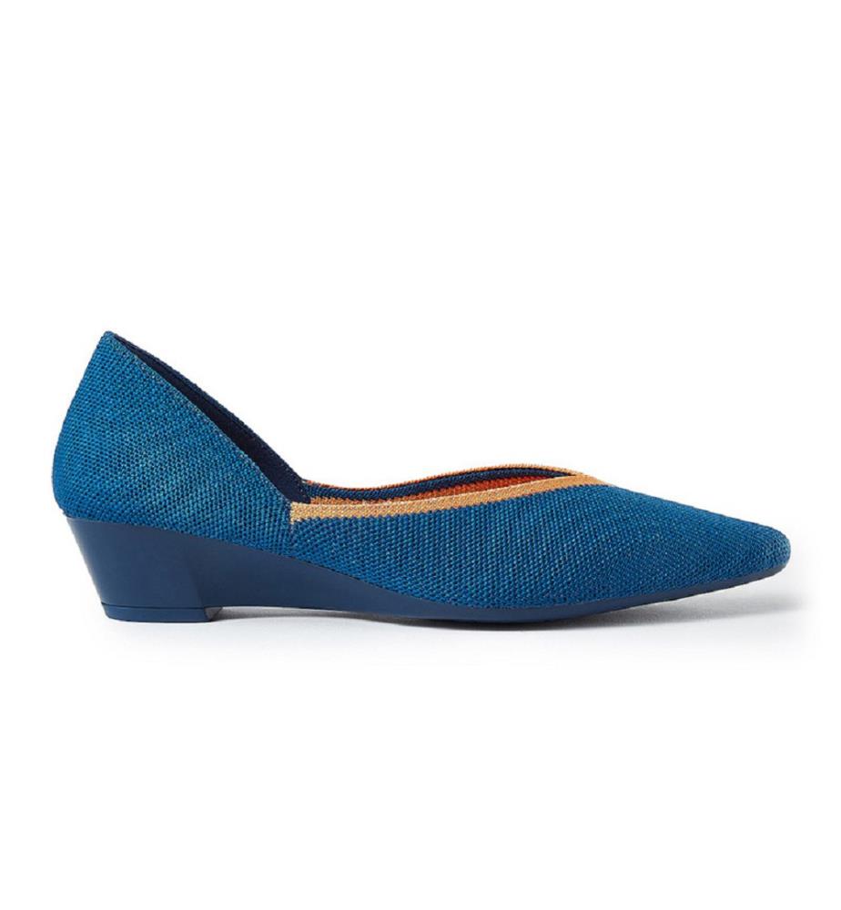 Heart-heeled ballerinas - Peacock