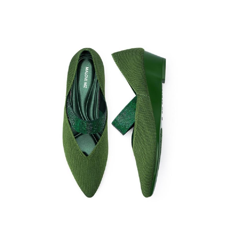 Princess Crystal Mary Jane pumps - Green