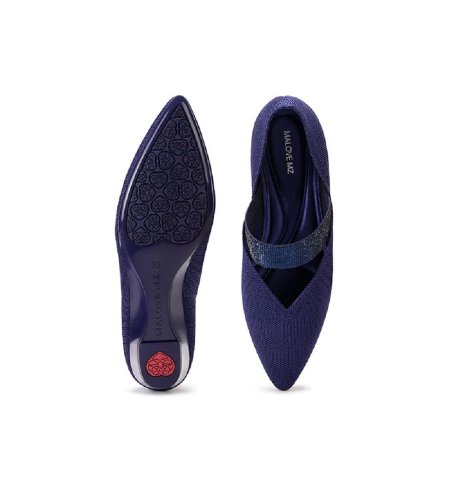 Princess Crystal Mary Jane pumps - Navy blue