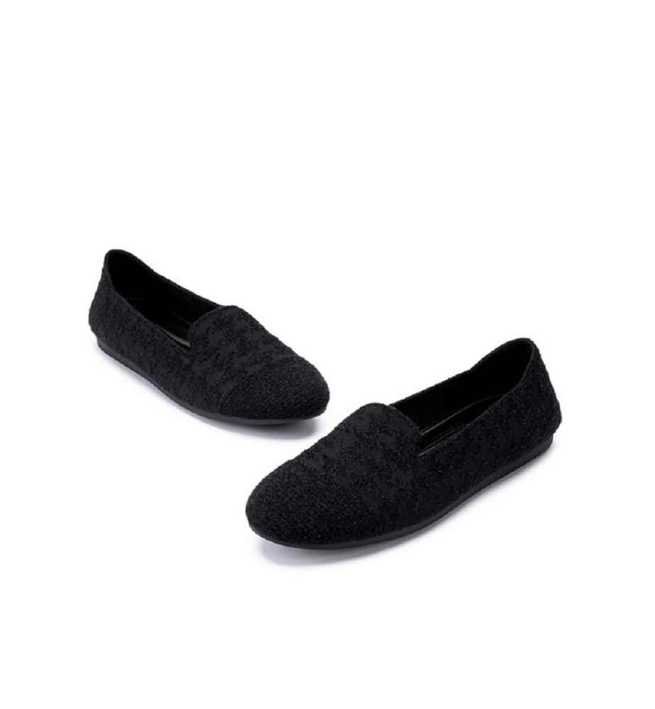 Houndstooth moccasins - Black