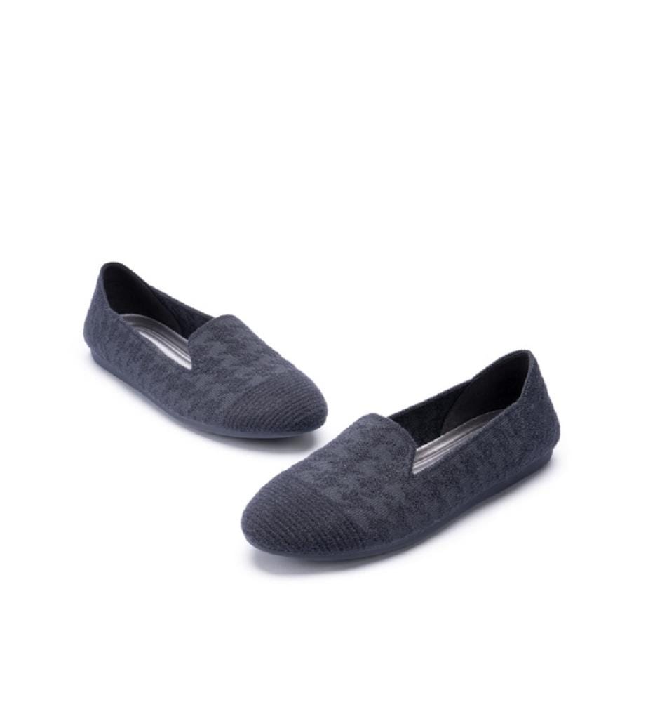 Houndstooth loafers - Anthracite