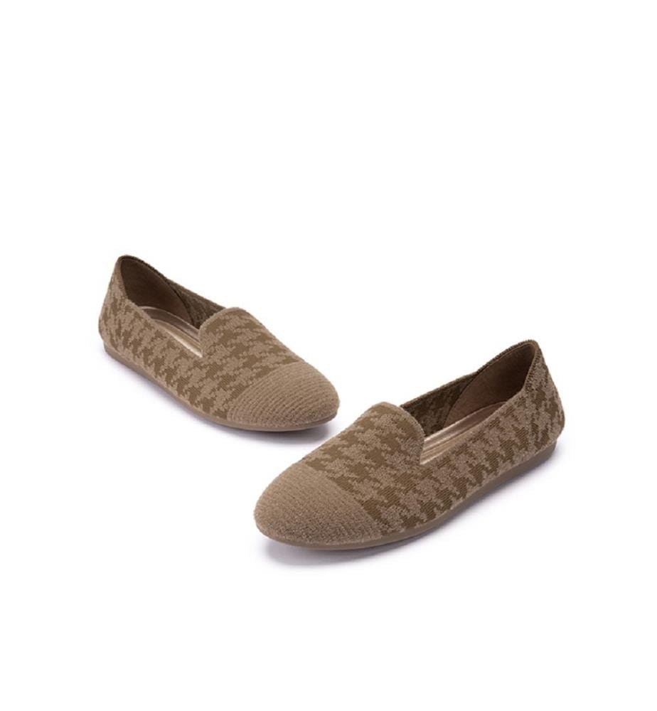 Houndstooth loafers - Moka