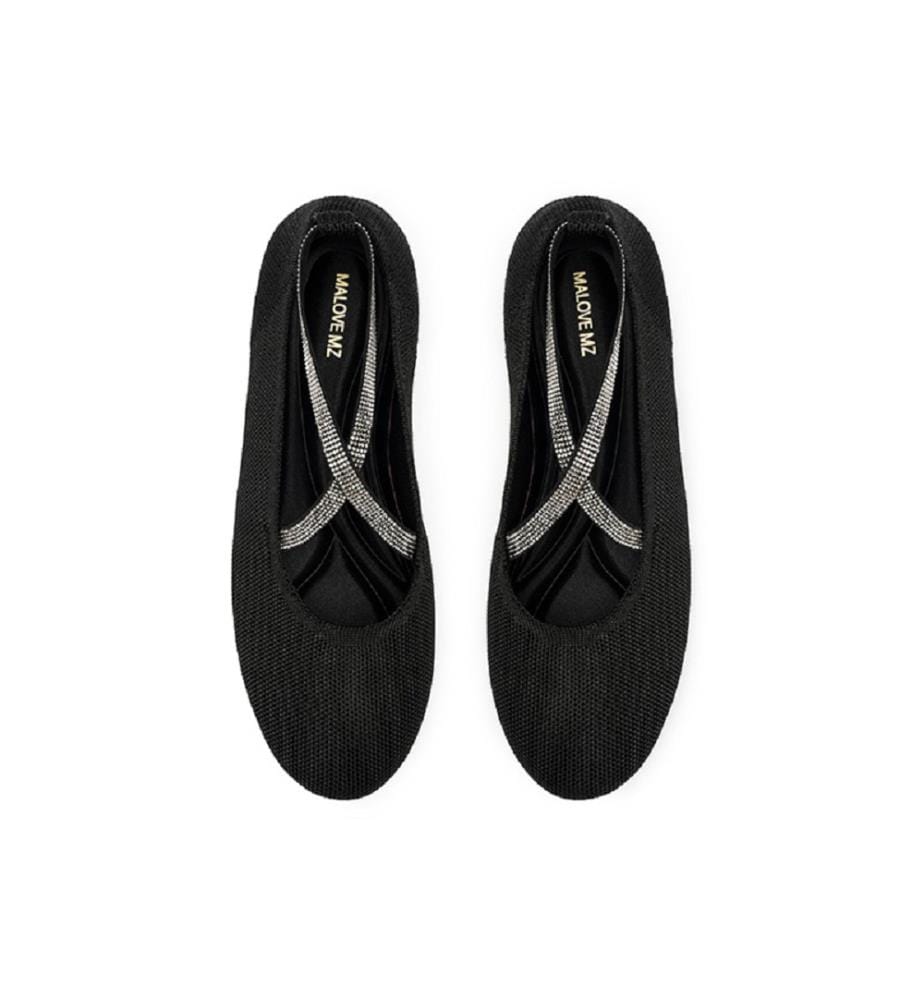 Ballerine con cinturino - Nero