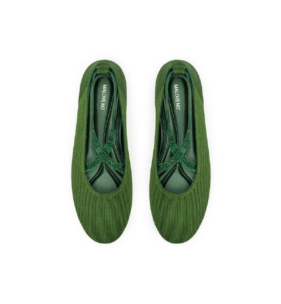 Ballerine con cinturino - Verde