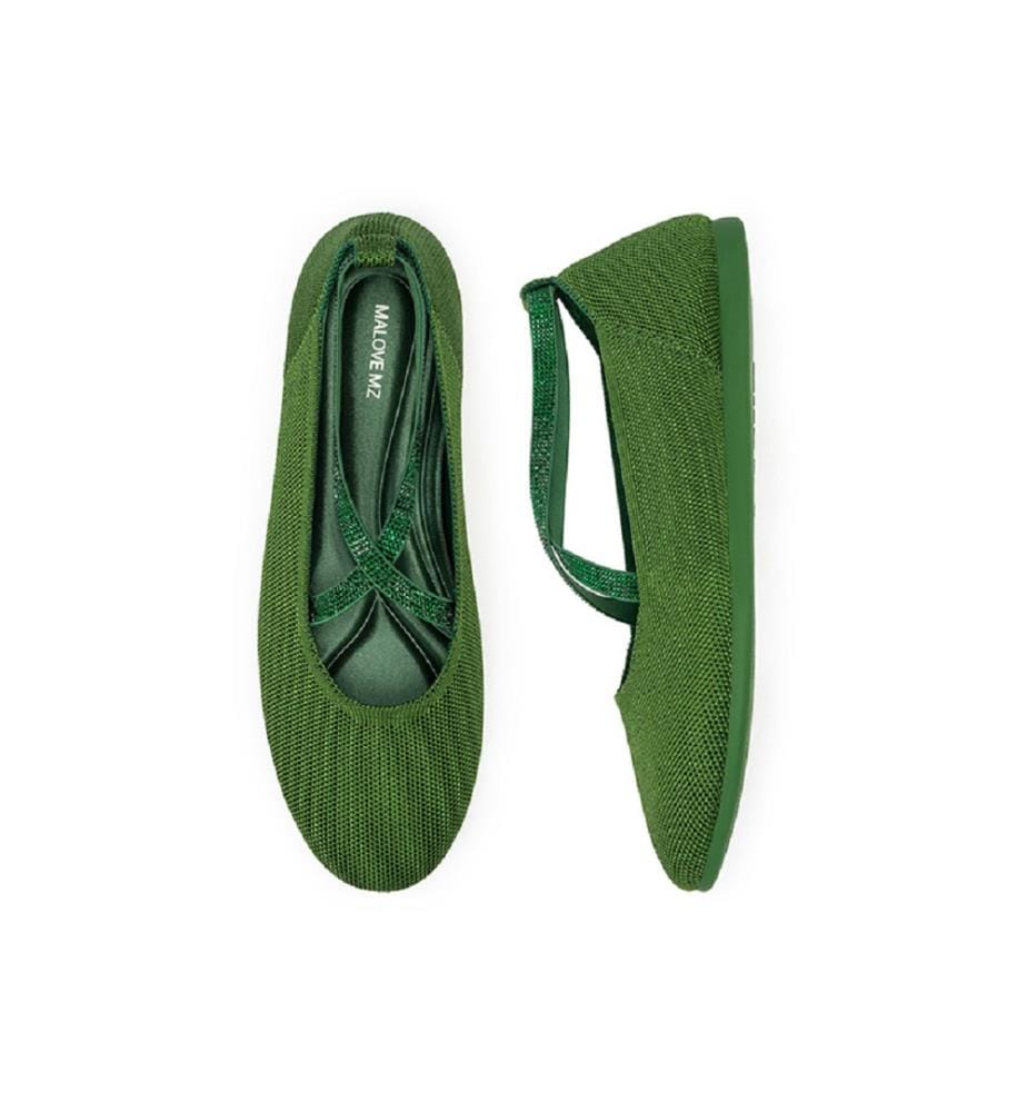 Ballerine con cinturino - Verde
