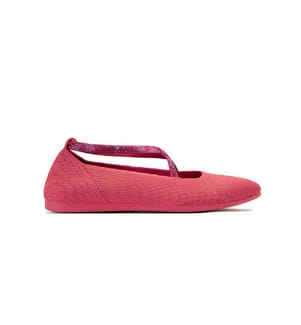 Ballerinas with rhinestone straps - Watermelon