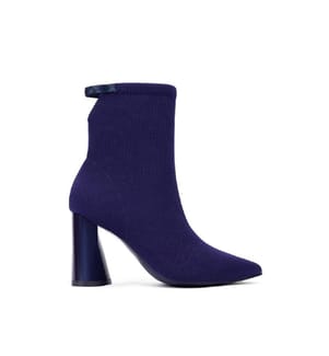Sock boots with block heel - Purple