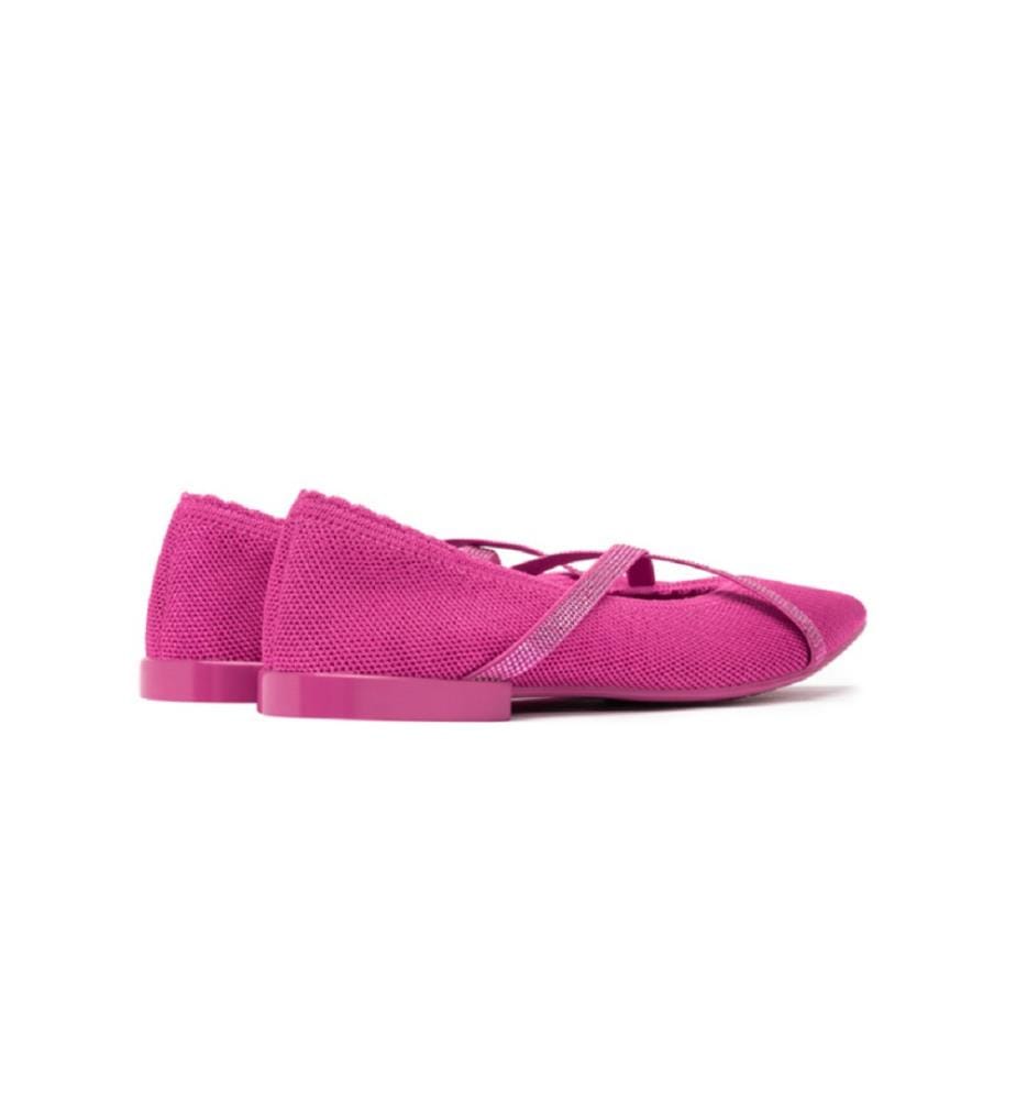 Ballerine con eleganti cinturini in strass - Rosa