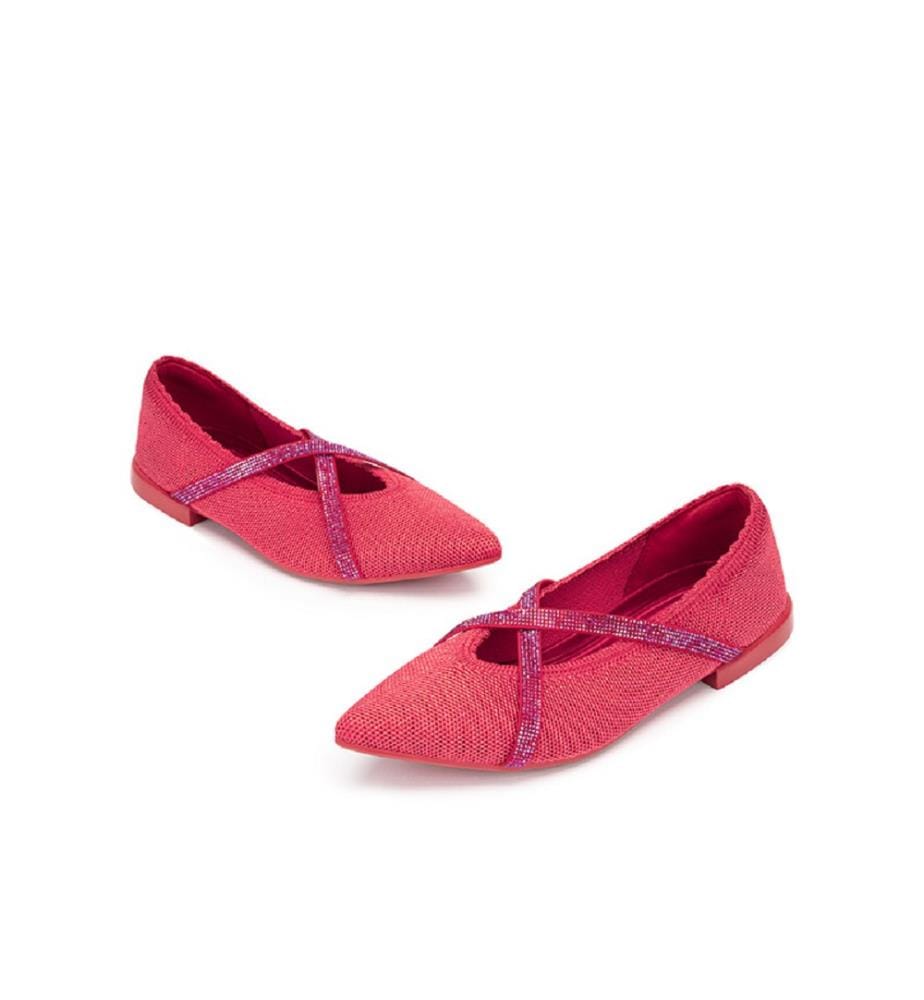 Ballerinas with elegant rhinestone straps - Pastèque