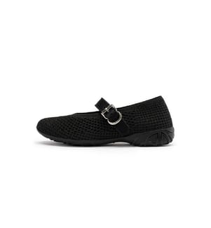 Mary Jane openwork heart pumps - Black