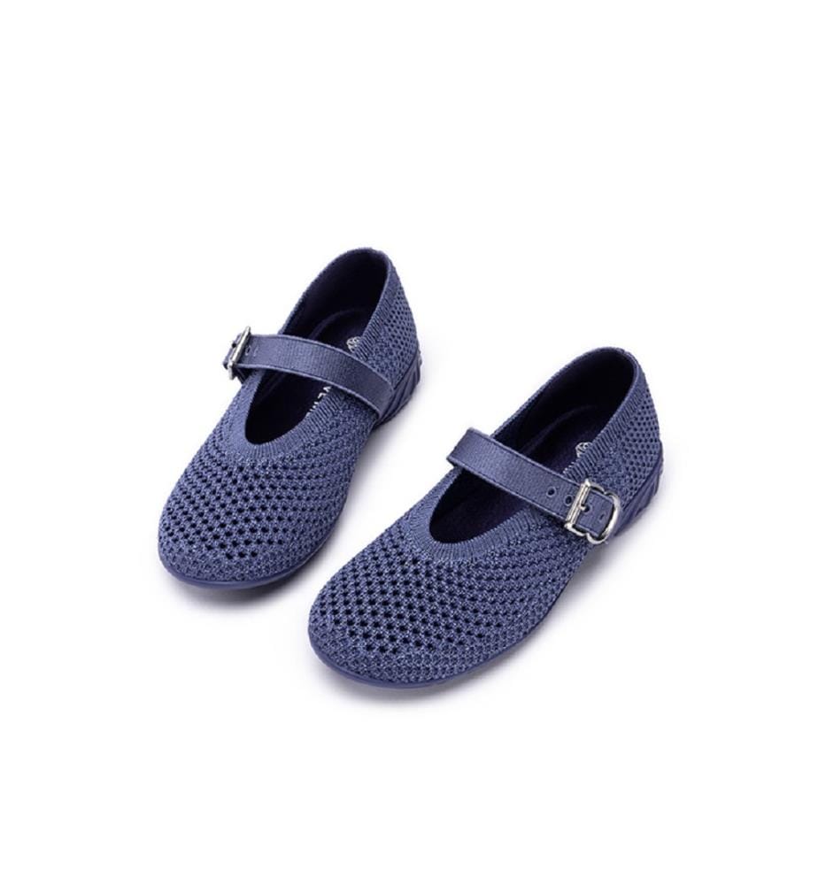 Openwork Mary Jane pumps - Denim
