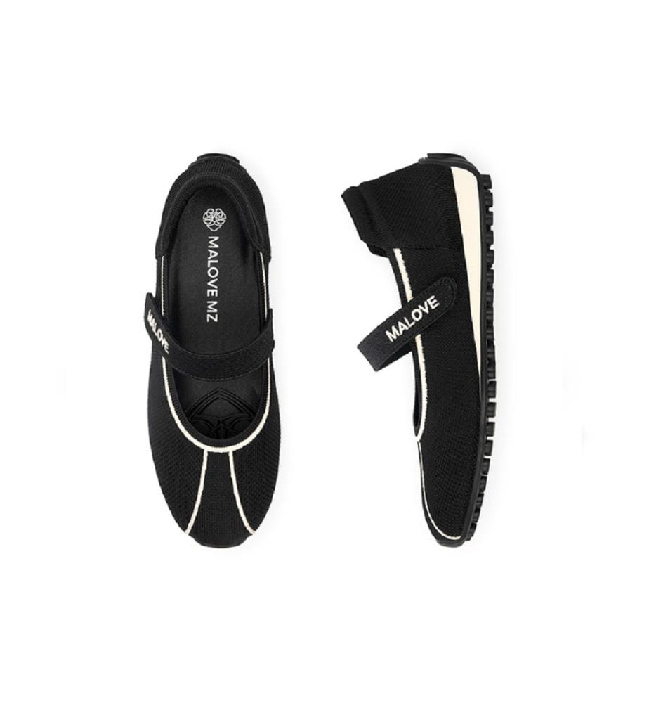 Ballerines sport Mary Jane - Noir