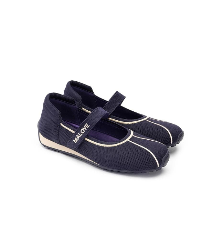 Ballerines sport Mary Jane - Bleu marine