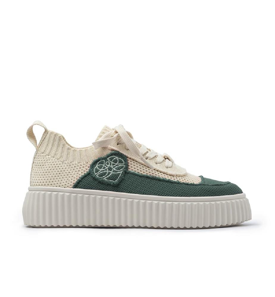 Mesh platform sneakers - Fir green
