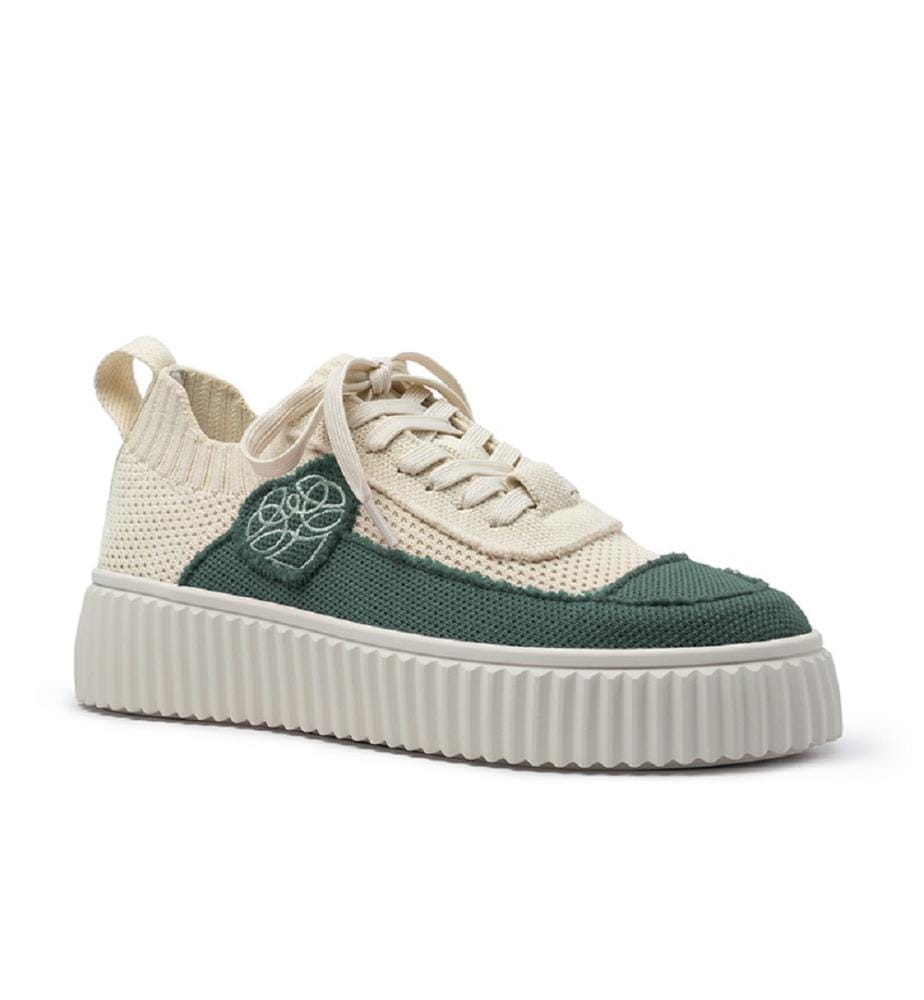 Mesh platform sneakers - Fir green