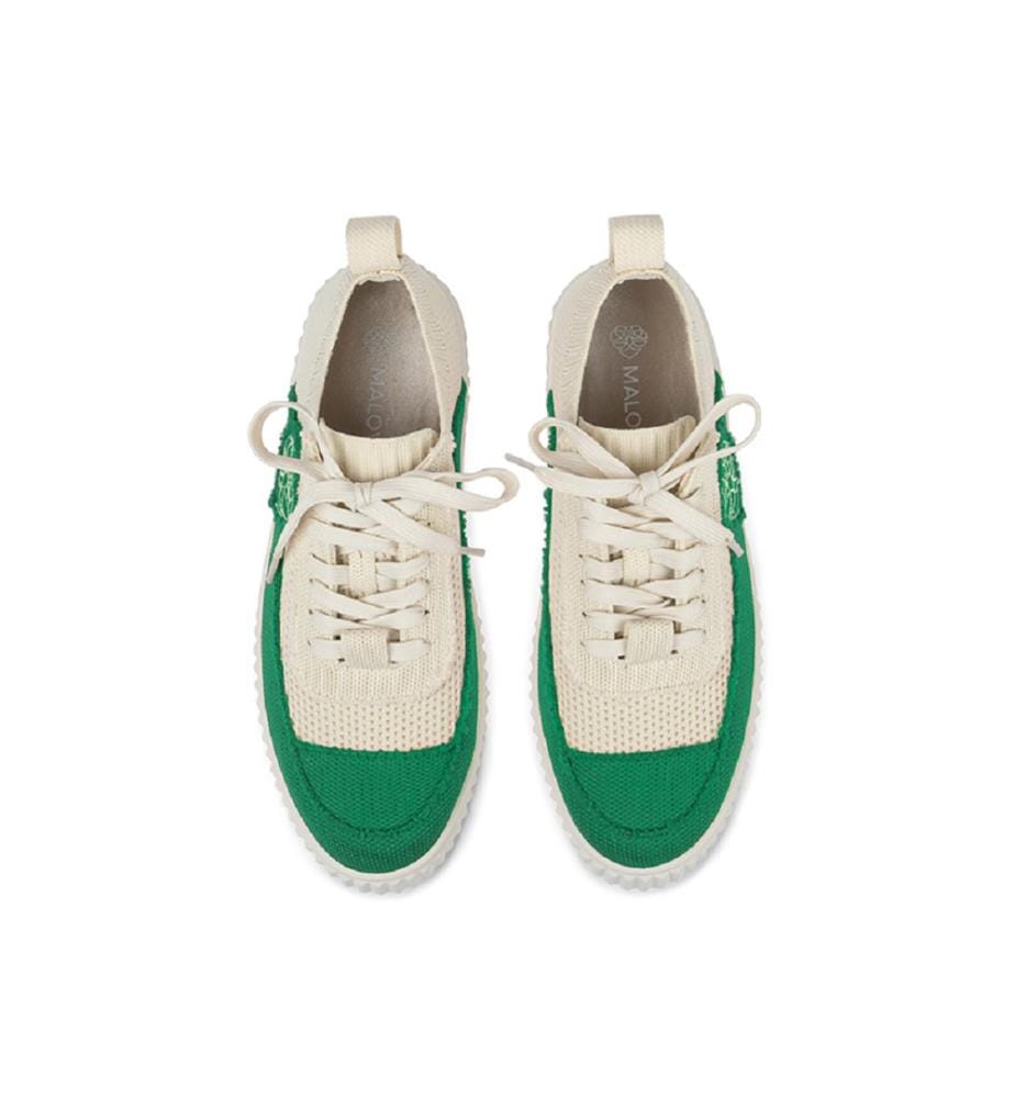 Baskets plateforme en maille - Vert