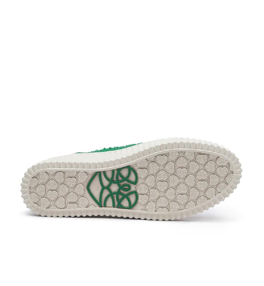 Baskets plateforme en maille - Vert