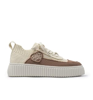 Mesh platform sneakers - Moka