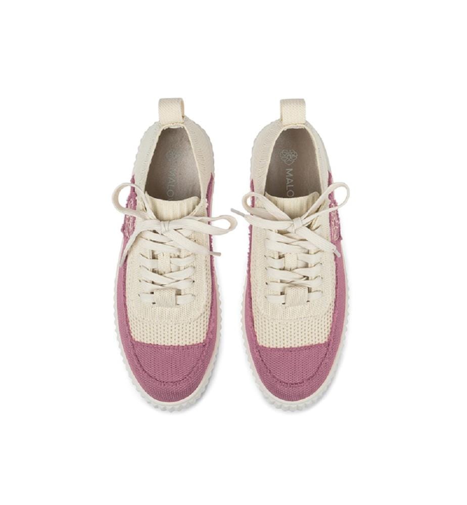 Baskets plateforme en maille - Rose