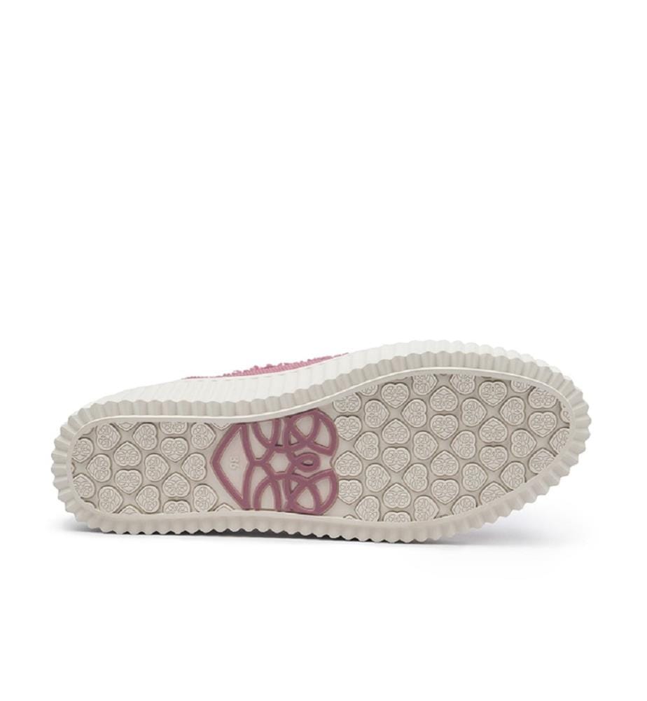 Baskets plateforme en maille - Rose