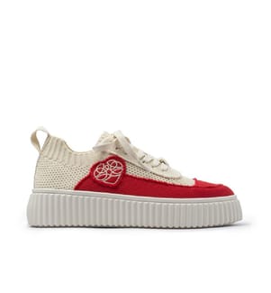 Mesh platform sneakers - Red