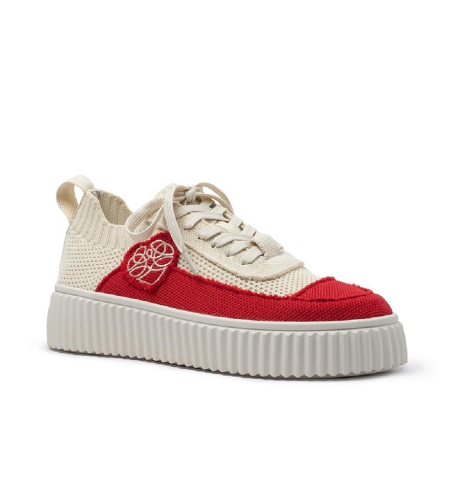 Mesh platform sneakers - Red