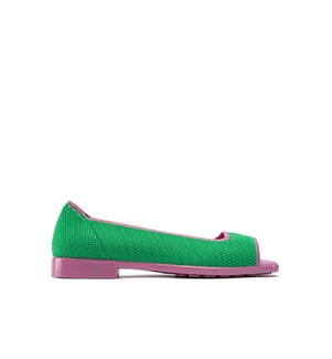 Sandali aperti in maglia colorata - Verde