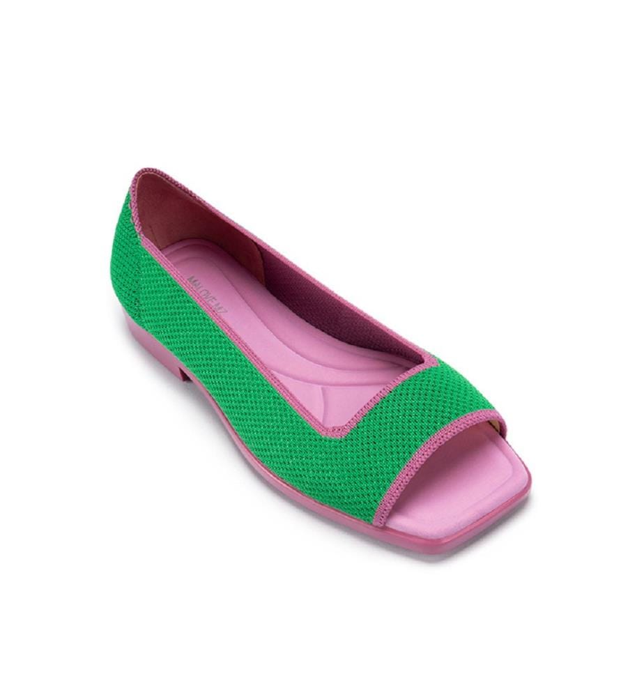 Sandales maille ouvertes colorblock - Vert