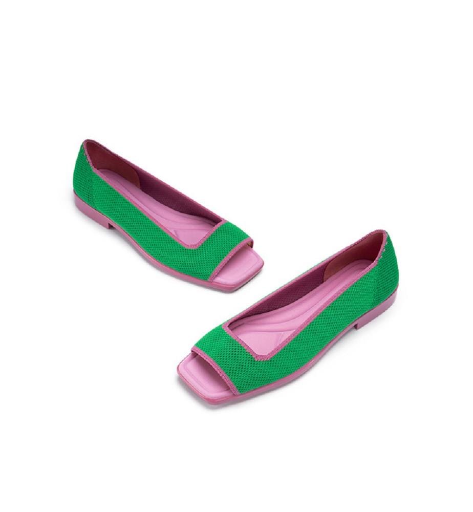 Sandales maille ouvertes colorblock - Vert