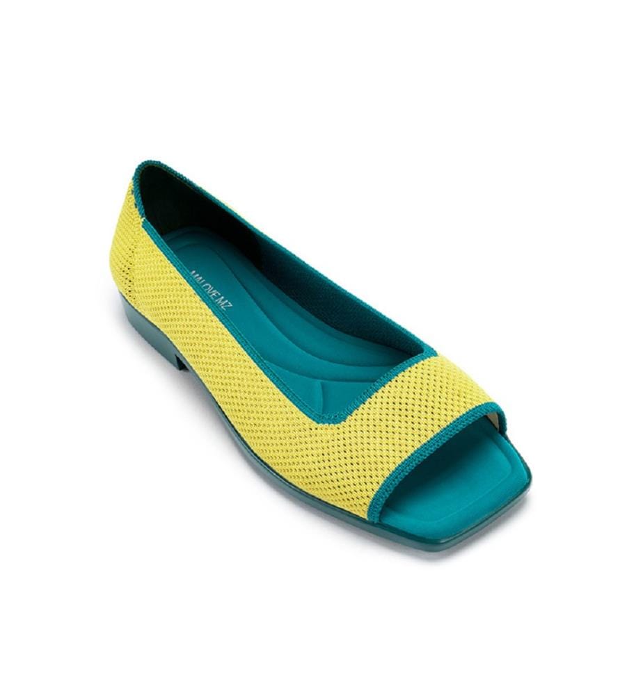 Sandales maille ouvertes colorblock - Jaune