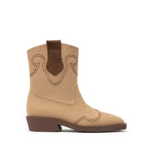 Mesh cowboy boots - Apricot