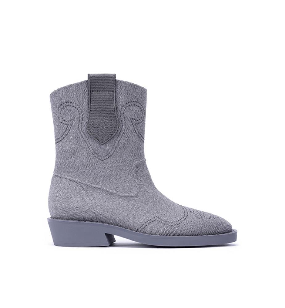 Mesh cowboy boots - Grey