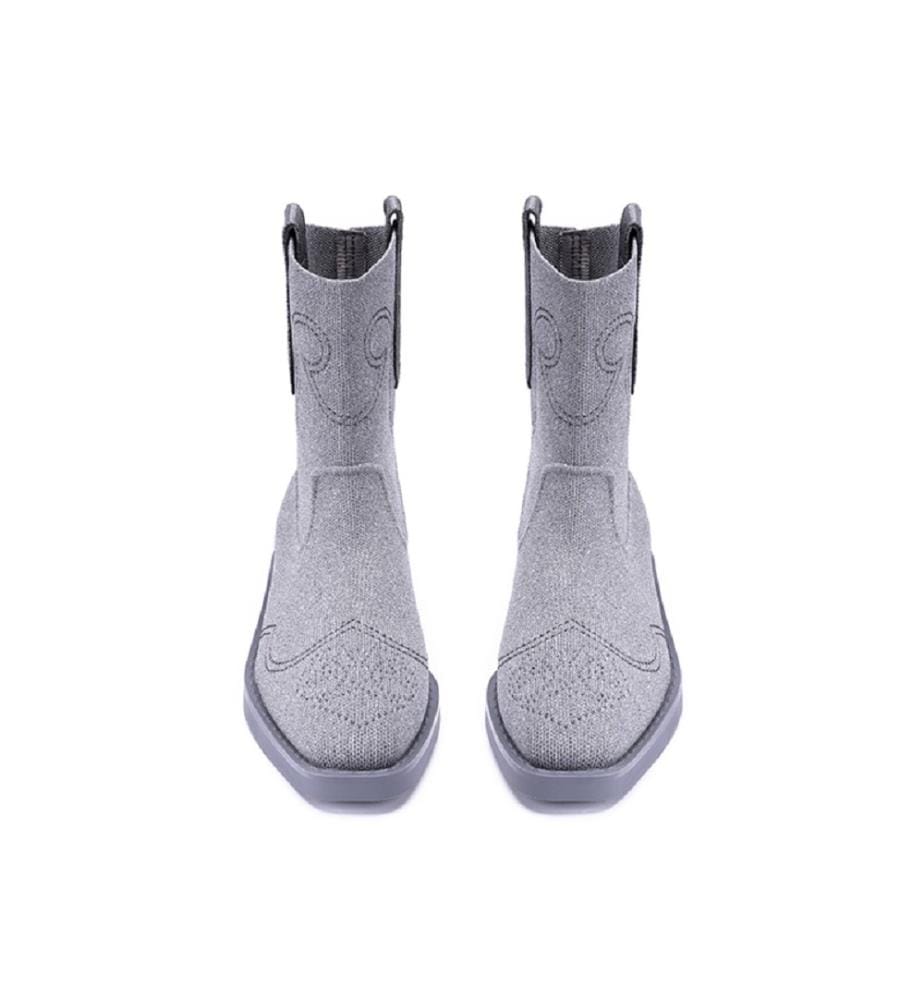 Mesh cowboy boots - Grey