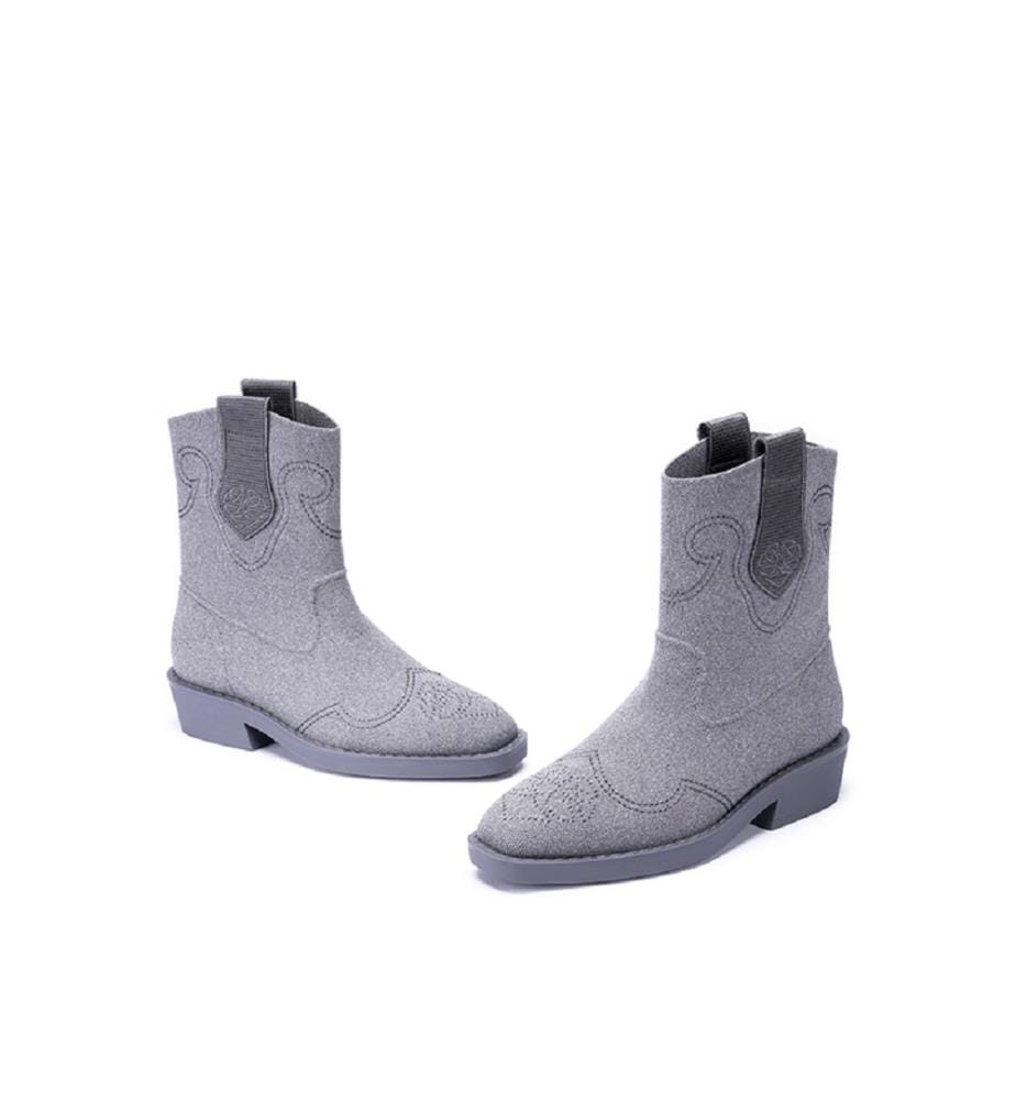 Mesh cowboy boots - Grey