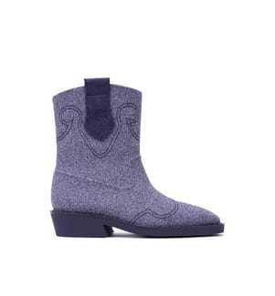 Mesh cowboy boots - Purple