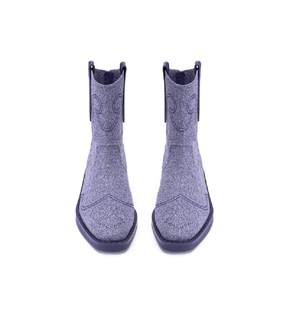 Mesh cowboy boots - Purple