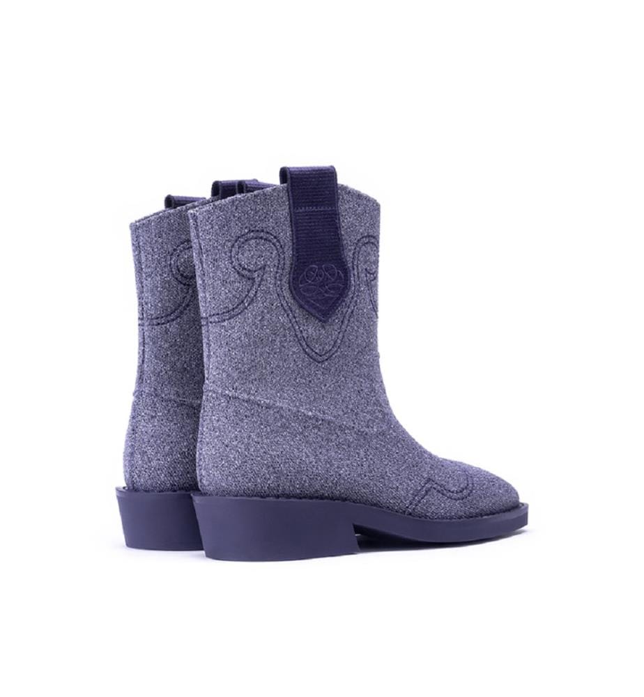 Mesh cowboy boots - Purple