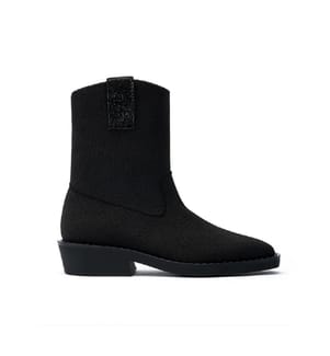 Vintage ankle boots with block heel - Black