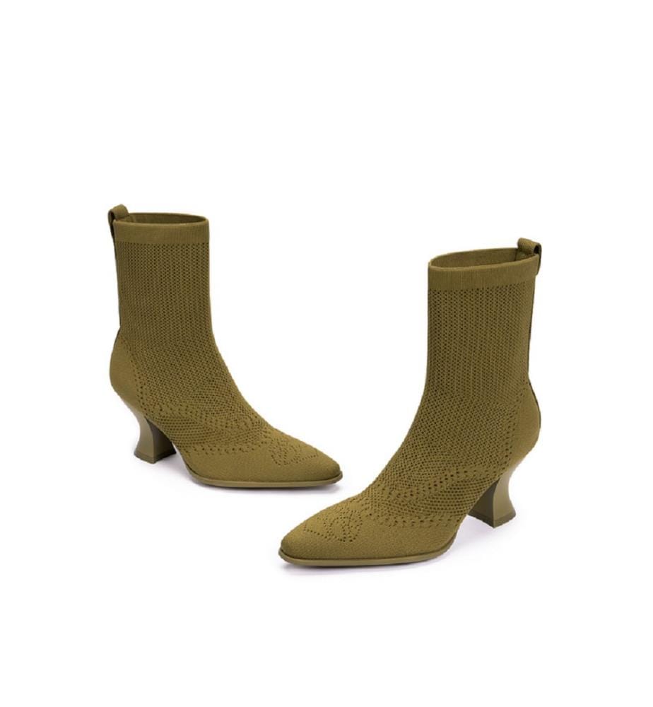 Sculpted sock boots - Avocado