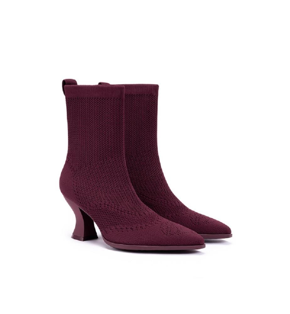Sculpted sock boots - Bordeaux