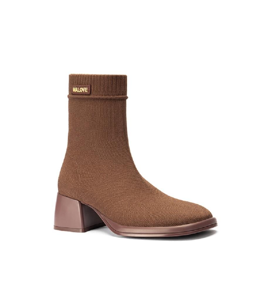 Stretch sock boots - Coffee
